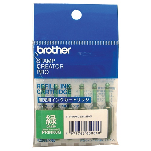 ブラザー　使いきりタイプ補充インク　緑　ＰＲＩＮＫ６Ｇ　１パック（６本）1
