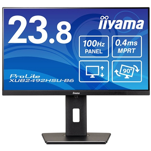ｉｉｙａｍａ　ＰｒｏＬｉｔｅ　２３．８型液晶ディスプレイ　ＸＵＢ２４９２ＨＳＵ－Ｂ６　１台1