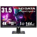 アイオーデータ　１４４Ｈｚ＆４Ｋ対応３１．５型ゲーミングモニター「ＧｉｇａＣｒｙｓｔａ」（広視野角モデル）　ブラック　５年保証　ＬＣＤ－ＧＣＵ３２１ＨＸＡＢ　１台
