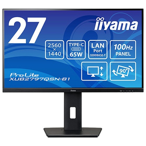 ｉｉｙａｍａ　ＰｒｏＬｉｔｅ　２７型ワイド液晶ディスプレイ　ＸＵＢ２７９７ＱＳＮ－Ｂ１　１台1