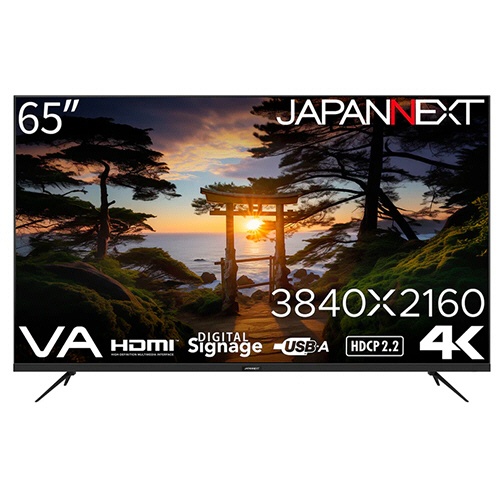 ジャパンネクスト　６５型ワイド　ＶＡパネル　大型４Ｋ液晶モニター　２年保証モデル　ＪＮ－Ｖ６５ＵＨＤ－Ｕ　１台1