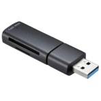 サンワサプライ　ＵＳＢ　５Ｇｂｐｓ　カードリーダー（ＳＤ・ｍｉｃｒｏＳＤ対応）　ＡＤＲ－５ＭＳＤ１ＢＫ　１個