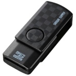 サンワサプライ　ｍｉｃｒｏＳＤカードリーダー　ブラック　ＡＤＲ－ＭＣＵ２ＳＷＢＫ　１個