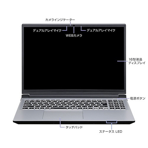 マウスコンピューター DAIV 16型 Core i9-13900HX メモリ32GB 1TB(SSD) R6I9G70SRACCW101DEC-TANO 1台
