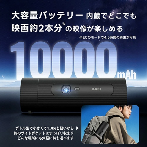 ジェイエムゴー　モバイルプロジェクター　ＰｉｃｏＦｌｉｘ　Ｆｕｌｌ　ＨＤ　４２０ＩＳＯルーメン　Ｊ６１－７Ｋ５　１台4