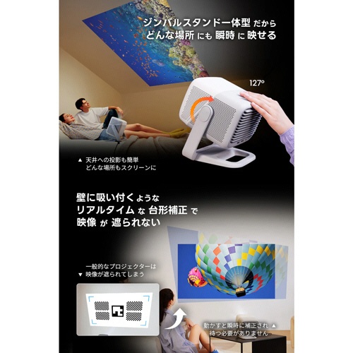 ジェイエムゴー　プロジェクターＮ１Ｓ　４Ｋ　ジンバルスタンド　１１００ＩＳＯルーメン　Ｊ７０－６Ａ６　１台5