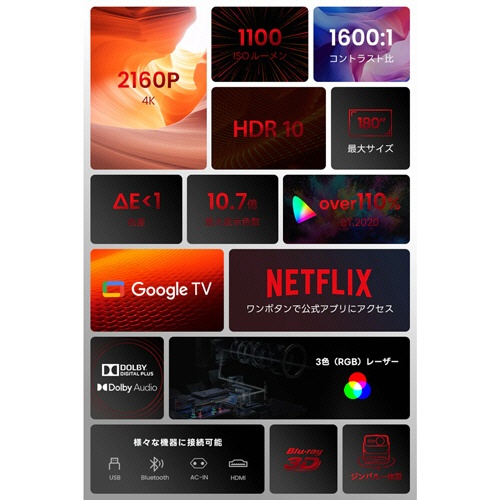ジェイエムゴー　プロジェクターＮ１Ｓ　４Ｋ　ジンバルスタンド　１１００ＩＳＯルーメン　Ｊ７０－６Ａ６　１台8