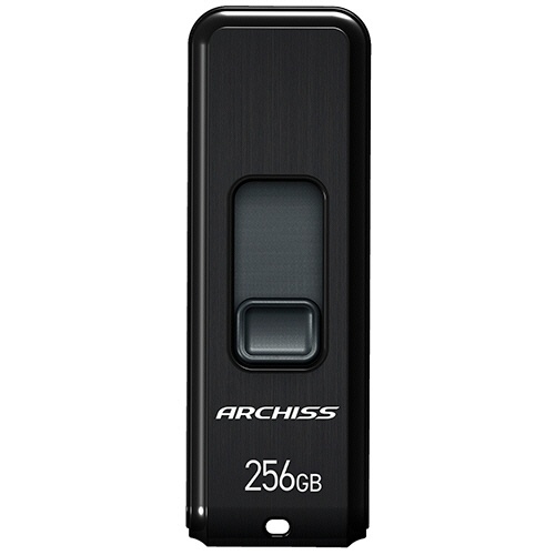 アーキス　ＵＳＢ３．２（Ｇｅｎ１）　スライド式フラッシュメモリ　２５６ＧＢ　ブラック　ＡＳ－２５６ＧＵ３－ＰＳＢ　１個3