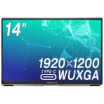 グリーンハウス　１４型ＷＵＸＧＡ　Ｔｙｐｅ－Ｃモバイルディスプレイ　シルバー　ＧＨ－ＬＣＵ１４Ａ－ＳＶ　１台