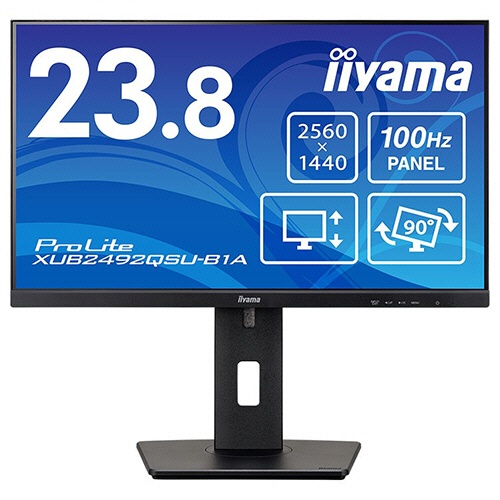 ｉｉｙａｍａ　ＰｒｏＬｉｔｅ　２３．８型液晶ディスプレイ　ブラック　ＸＵＢ２４９２ＱＳＵ－Ｂ１Ａ　１台1