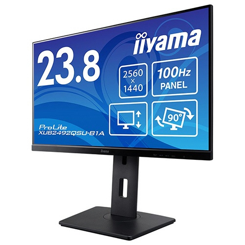 ｉｉｙａｍａ　ＰｒｏＬｉｔｅ　２３．８型液晶ディスプレイ　ブラック　ＸＵＢ２４９２ＱＳＵ－Ｂ１Ａ　１台2