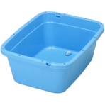 新輝合成 角型タライジャンボ 水抜栓付 ブルー80L 836 1個