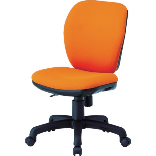 藤沢工業　オフィスチェア　肘なし　オレンジ　ＦＳＴ－７７－ＯＲ　１脚1