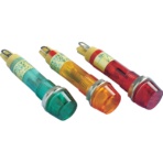 坂詰製作所　防水・防滴（ＩＰ６５）超高輝度ＬＥＤ表示灯ＤＵＬ－８Ｈ－ＩＰ　緑φ８　ＤＵＬ－８Ｈ－ＩＰ－ＤＣ２４Ｖ－Ｇ／Ｇ　１個