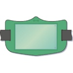 つくし工房　ｅ腕章　透明ポケット付き　緑　ロングゴムバンド付　ＷＥ－１２３Ｌ　１枚