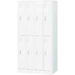 ＴＲＵＳＣＯ　スタンダードロッカー　８人用　９００×５１５×Ｈ１７９０　ホワイト　ＷＬ８７　１台