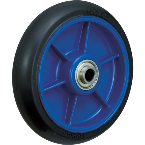イノアック車輪　低始動抵抗キャスター　車輪のみ　Φ１５０　黒　シャフトΦ２０　ＬＲ－１５０Ｗ－ＢＫ－２０　１個1