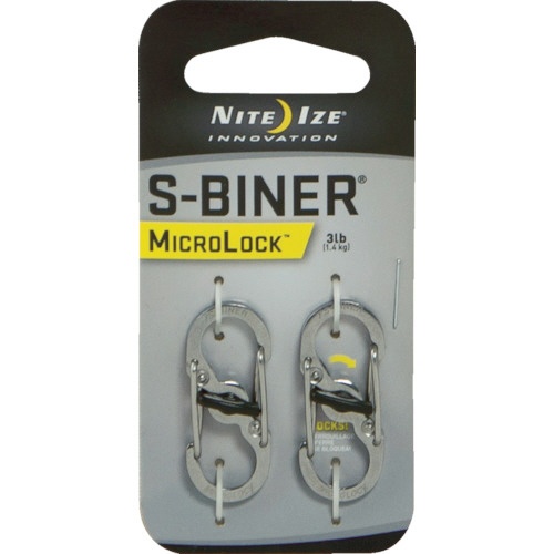 シームーン　ＮｉｔｅＩｚｅ　エスビナーマイクロロックスチール　＃０　ステンレス　シルバー　ＮＩ０２６６８　１パック（２個）1
