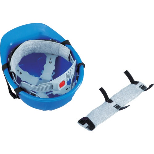 東洋物産工業　トーヨーセフティー　ヘルメット取付式汗取りデコパット　白　タオル地　ＮＯ．６７－ＷＨ　１個1