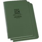 ライトインザレイン　ステイプルノートブック　ユニバーサル　グリーン　９７１ＦＸ　１パック（３冊）