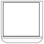 TRUSCO ポケット胸章白 軟質ビニール 60×60mm T368-12 1枚