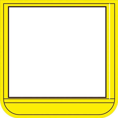 ＴＲＵＳＣＯ　ポケット胸章黄　軟質ビニール　６０×６０ｍｍ　Ｔ３６８－１３　１枚1