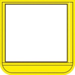 TRUSCO ポケット胸章黄 軟質ビニール 60×60mm T368-13 1枚
