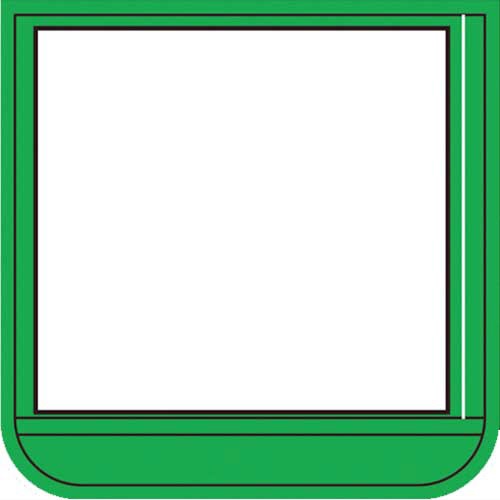 ＴＲＵＳＣＯ　ポケット胸章緑　軟質ビニール　６０×６０ｍｍ　Ｔ３６８－１４　１枚1