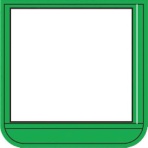 TRUSCO ポケット胸章緑 軟質ビニール 60×60mm T368-14 1枚