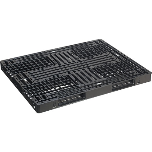 日本プラパレット　輸出梱包用パレット　ＥＸＭ１４１１Ｆ　両面四方差しフック付　黒　ＥＸＭ－１４１１－Ｆ－ＢＫ　１枚1