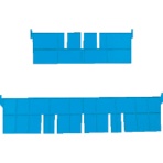 ＤＩＣプラスチック　Ｆ型コンテナ　Ｆ－５用短手用仕切板　青　Ｆ－５ＳＢ　１枚