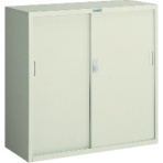 ＴＲＵＳＣＯ　耐薬品保管庫　スチール引違型　８８０×４００×Ｈ８８０　Ｔ－３０３Ｄ　１台