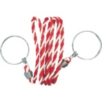 ＴＲＵＳＣＯ　コーン用ロープ　標識　赤×白　１２ｍｍ×２ｍ　ＴＣＣ－３３　１個
