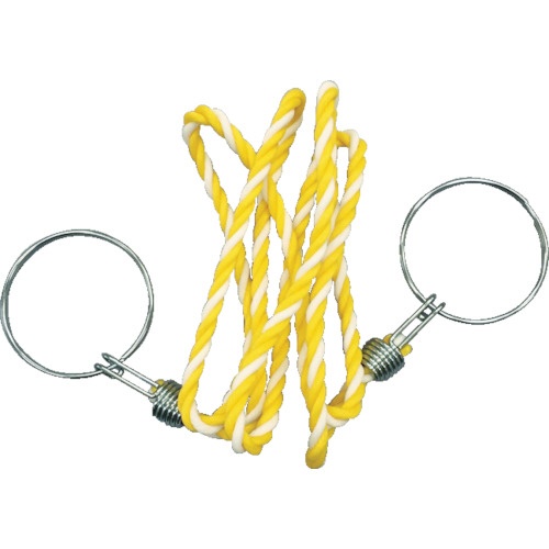 ＴＲＵＳＣＯ　コーン用ロープ　標識　黄×白　１２ｍｍ×２ｍ　ＴＣＣ－３４　１個1
