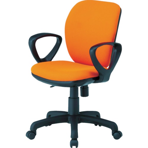 藤沢工業　オフィスチェア　ループ肘付　オレンジ　ＦＳＴ－７７Ａ－ＯＲ　１脚1