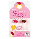 プラス　メクリッコ　Ｓｗｅｅｔ　ハート１　Ｍ　チョコ・レッド・パールローズ　ＫＭ－３０２ＳＡ－３　１袋（３個：各色１個）