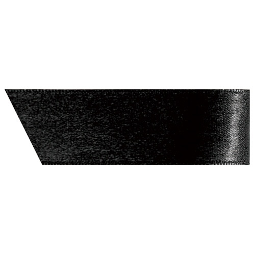 ヘッズ　片面サテンリボン　幅１９ｍｍ×２０ｍ　ブラック　１９９０Ｒ　１巻1