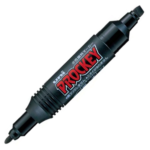 三菱鉛筆　水性マーカー　プロッキー　詰め替えタイプ　太字角芯＋細字丸芯　黒　ＰＭ１５０ＴＲ．２４　１本1