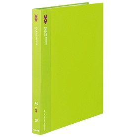 コクヨ　クリヤーブック（Ｋ２）固定式　Ａ４タテ　４０ポケット　背幅２５ｍｍ　中紙なし　黄緑　Ｋ２ラ－Ｋ４０ＹＧ　１冊