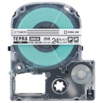 キングジム　テプラ　ＰＲＯ　テープカートリッジ　強粘着　２４ｍｍ　透明／黒文字　ＳＴ２４ＫＷ　１個