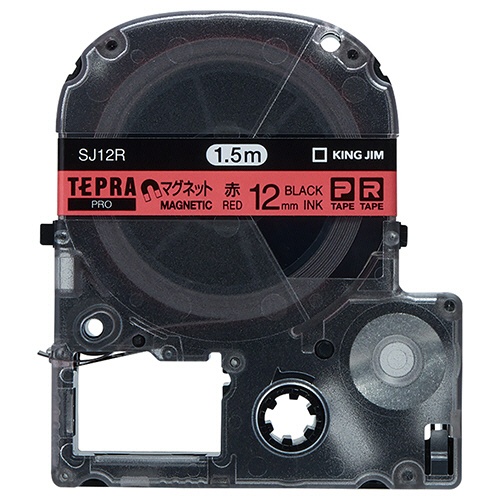 キングジム　テプラ　ＰＲＯ　テープカートリッジ　マグネットテープ　１２ｍｍ　赤／黒文字　ＳＪ１２Ｒ　１個1