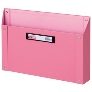 ＴＡＮＯＳＥＥ　マグネットボックス（貼り表紙）　Ａ４ヨコ型　ピンク　１個1