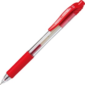 ＴＡＮＯＳＥＥ　ノック式ゲルインクボールペン　ニードルタイプ　０．３ｍｍ　赤　１本