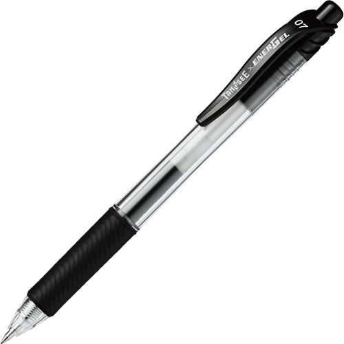 【クリックでお店のこの商品のページへ】TANOSEE ノック式ゲルインクボールペン 0.7mm 黒 1本 BL107OTSA
