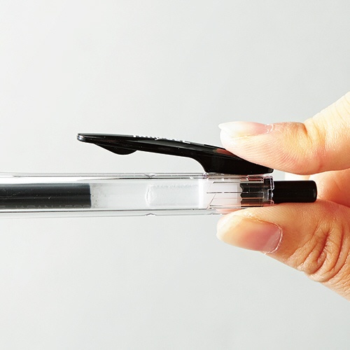ＴＡＮＯＳＥＥ　ノック式ゲルインクボールペン（バインダークリップ）　０．５ｍｍ　黒　１本2