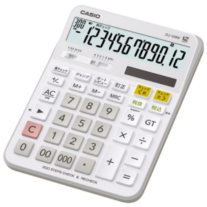 カシオ　計算チェック機能付き電卓　１２桁　ＤＪ－１２０Ｗ－Ｎ　１台2