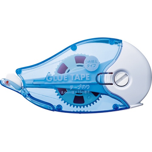 ＴＡＮＯＳＥＥ　テープのり（リフィル式　赤テープ）　本体　スタンダード　８．４ｍｍ×１５ｍ　ブルー　１個1