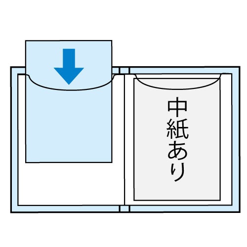 コクヨ　クリヤーブック（ウェーブカットポケット）用替紙　Ａ４タテ　２・４・３０穴　グレー　ラ－Ｔ８８０Ｍ　１パック（１０枚）2
