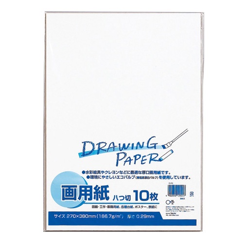 マルアイ　白画用紙　八ツ切　エ－Ｐ８　１パック（１０枚）1