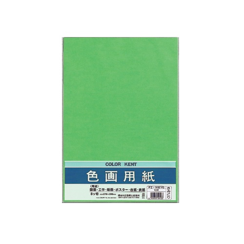 マルアイ　色画用紙　八ツ切　きみどり　Ｐエ－Ｎ８３ＹＧ　１パック（１０枚）1